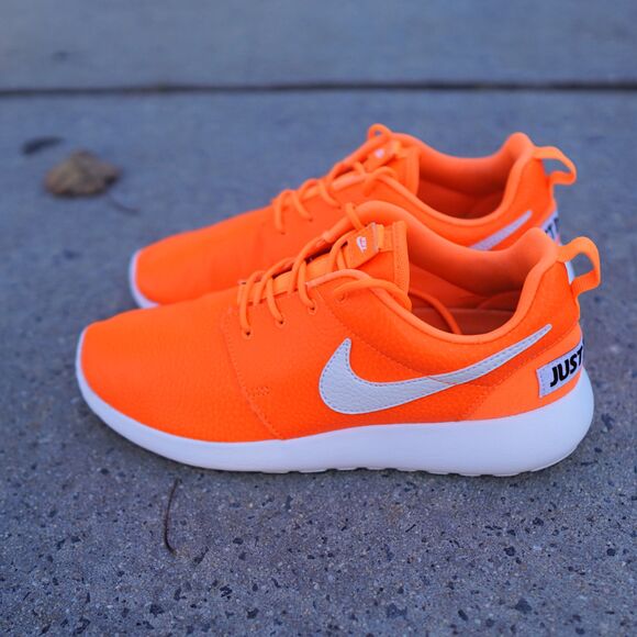 Nike Roshe One Prem 8 Neon Orange Leather "Just Do It" Running Shoes 833928-800 - Picture 9 of 12